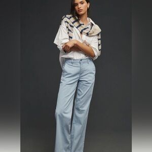 Fidelity Denim Katie Summer Stripe Wide Leg Pants Size 27